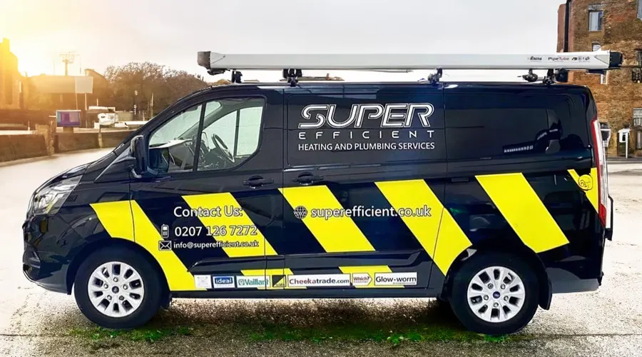 A Super Efficient van parked on a London street